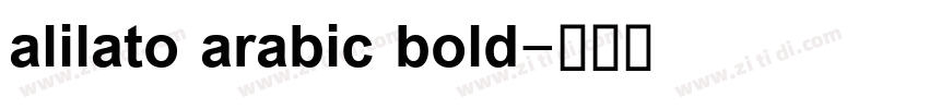 alilato arabic bold字体转换